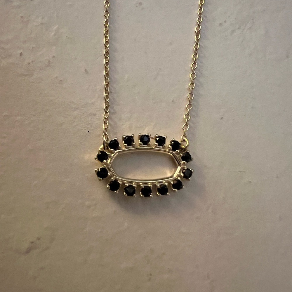 Kendra Scott Gold Necklace with Black Accents